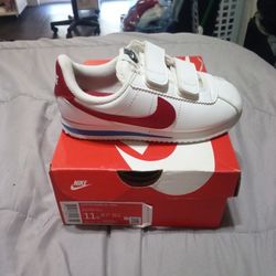 Cortez Basic SL White/Varsity Red Size 11c