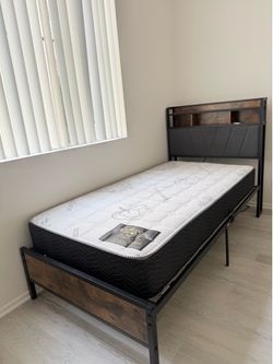 Twin Mattress + Bed Frame Combo for Sale - $150