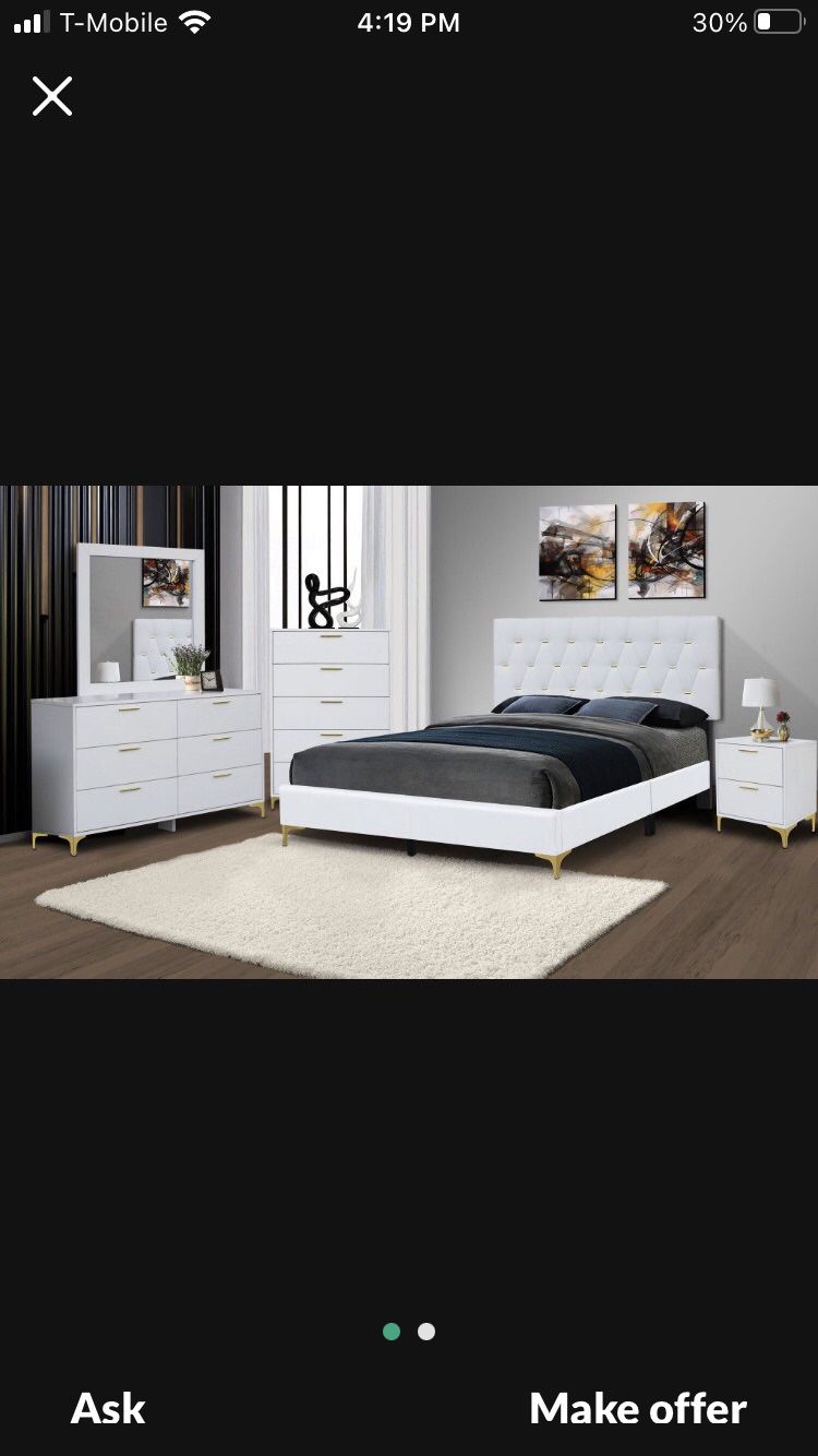 Brand New Queen Size Bedroom Set$799.financing Available No Credit Needed