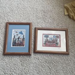 Set Matted Prints Signed By Artist Goldfarb