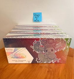 (LOT OF 4) Prismatic Evolutions Super Premium Collection