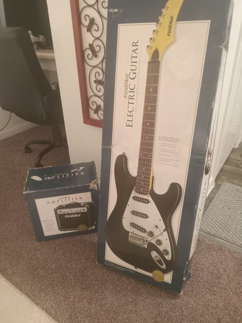 Electric Guitar And Amplifier