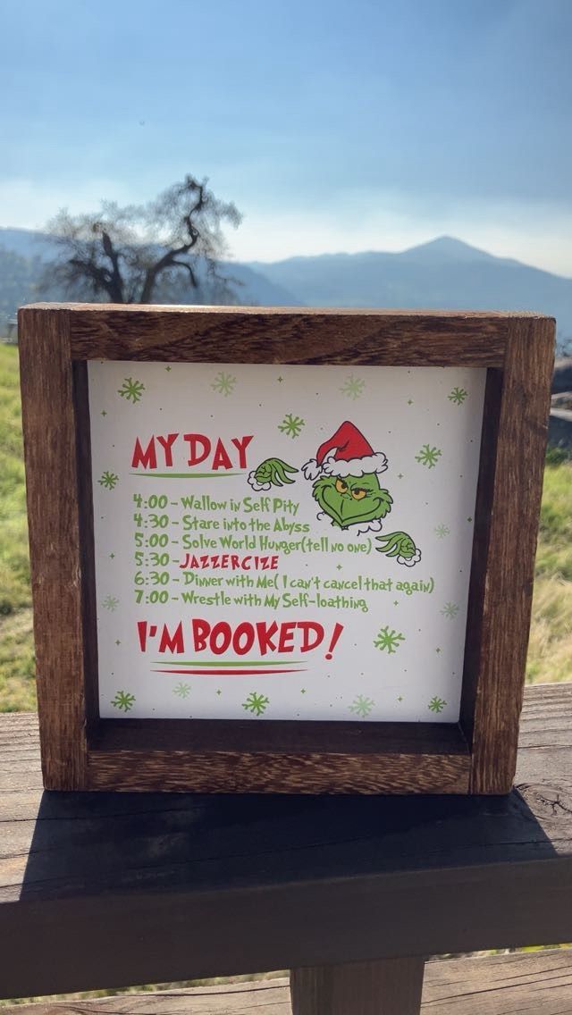 “How The Grinch Stole Christmas” 7" Wood Wall or Table Sign Christmas Decoration