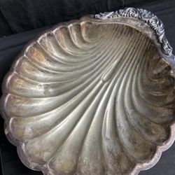 Vintage 5TH AVE Silver Plated Serving Bowl Dish Shell 