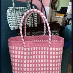 Woven Plastic Mexican Handbag