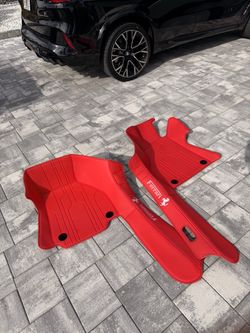 Ferrari 488 GTB Red Custom Floor Mats – Complete Set – Excellent Condition