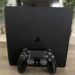 Sony PlayStation 4 Slim 1TB Black Console with Black PS4 Controller
