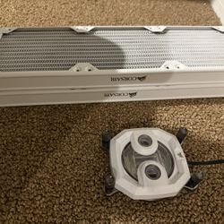Corsair 360 White Radiators And Cpu Block