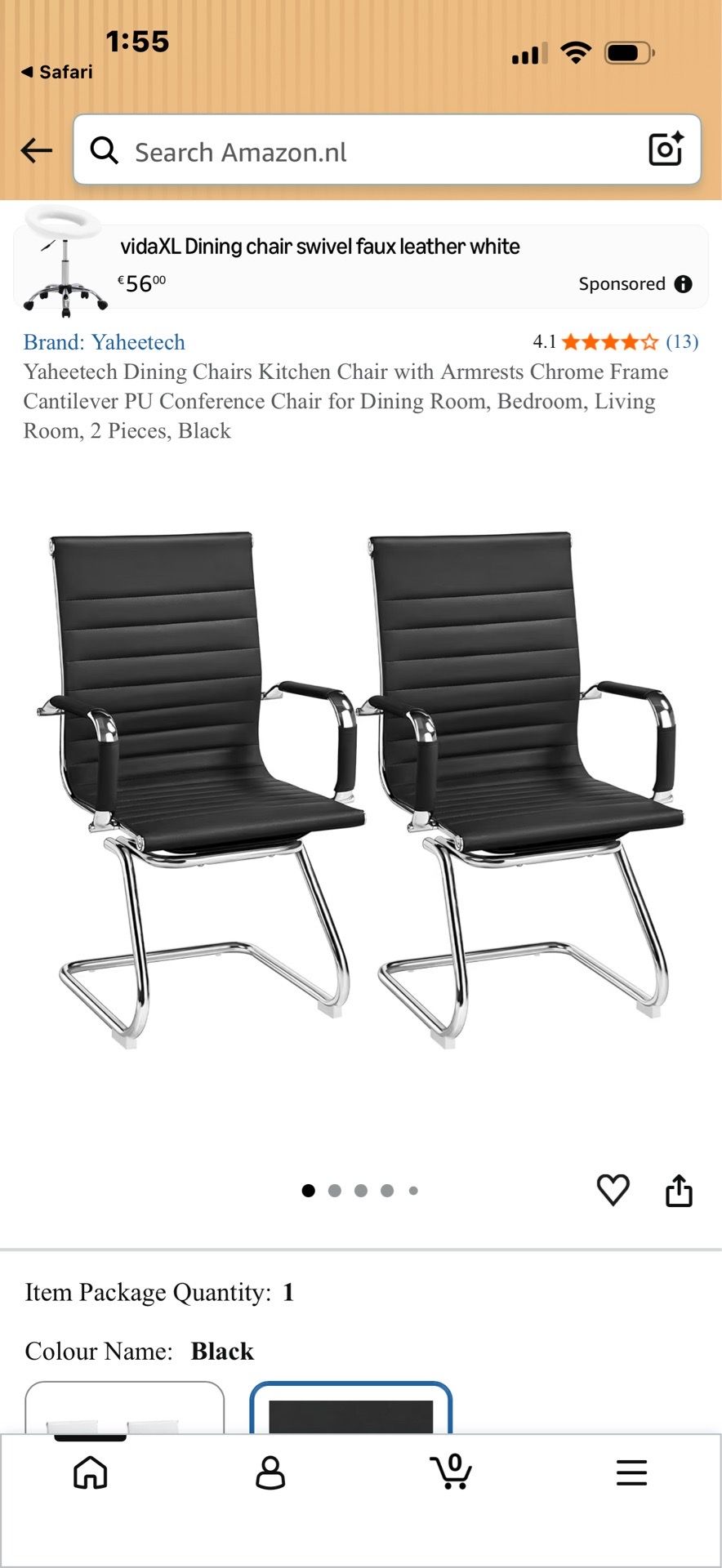 Yaheeteach faux leather office chairs