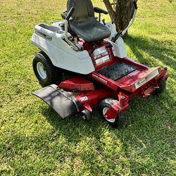 White outdoor zero turn