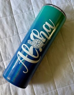 Ice Shaker 20oz Skinny Glitter Tumbler