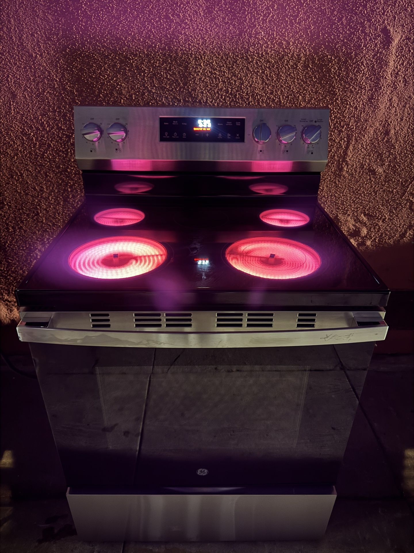 Estufa GE Stainless Steel 4 Quemadores Electrica