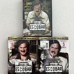 Pablo Escobar El Patron Del Mal En 3 Partes Con 15 DVDs.