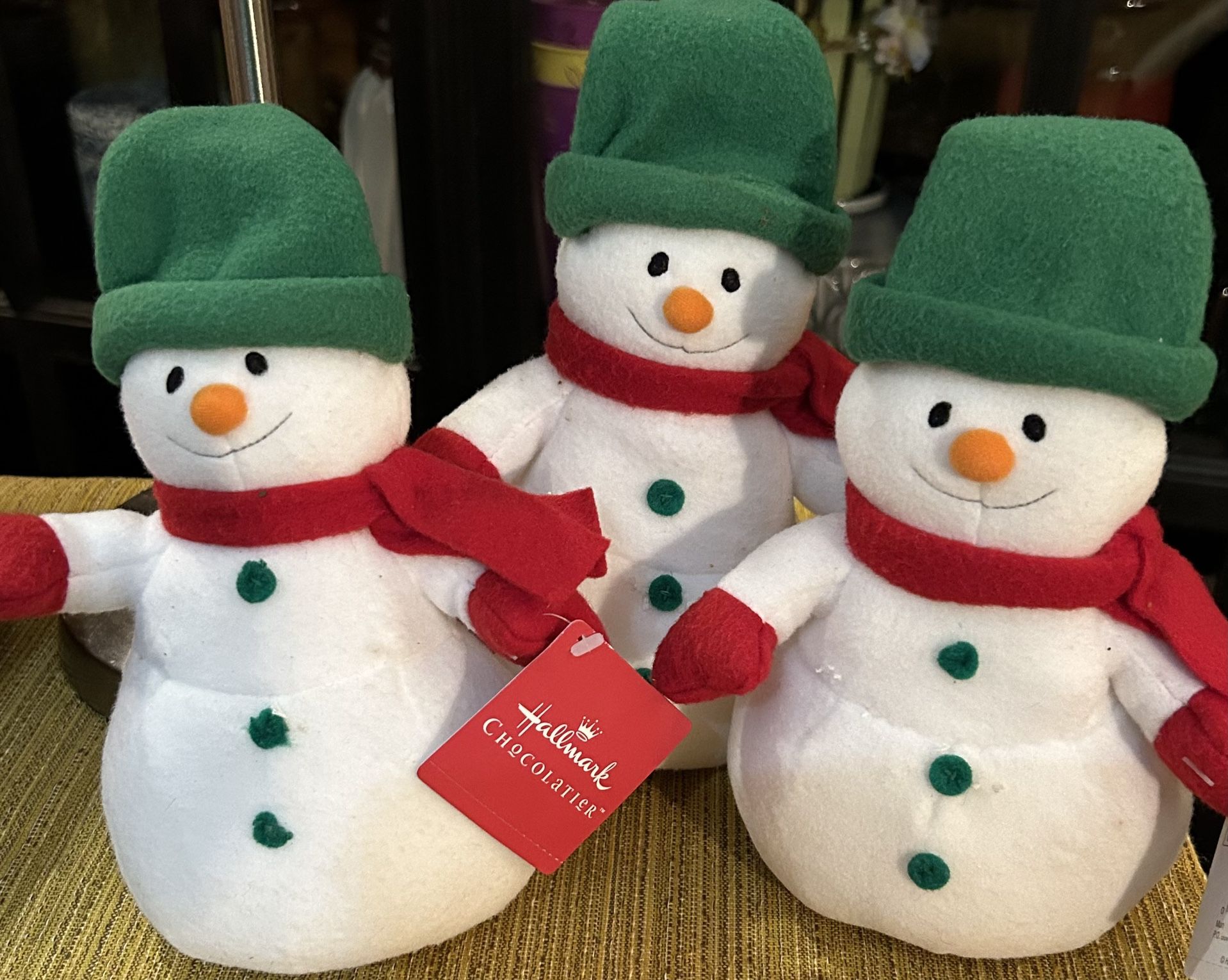 9 Inch Stuffed Snowmen…You Get 3…use In Place Of A Now! 