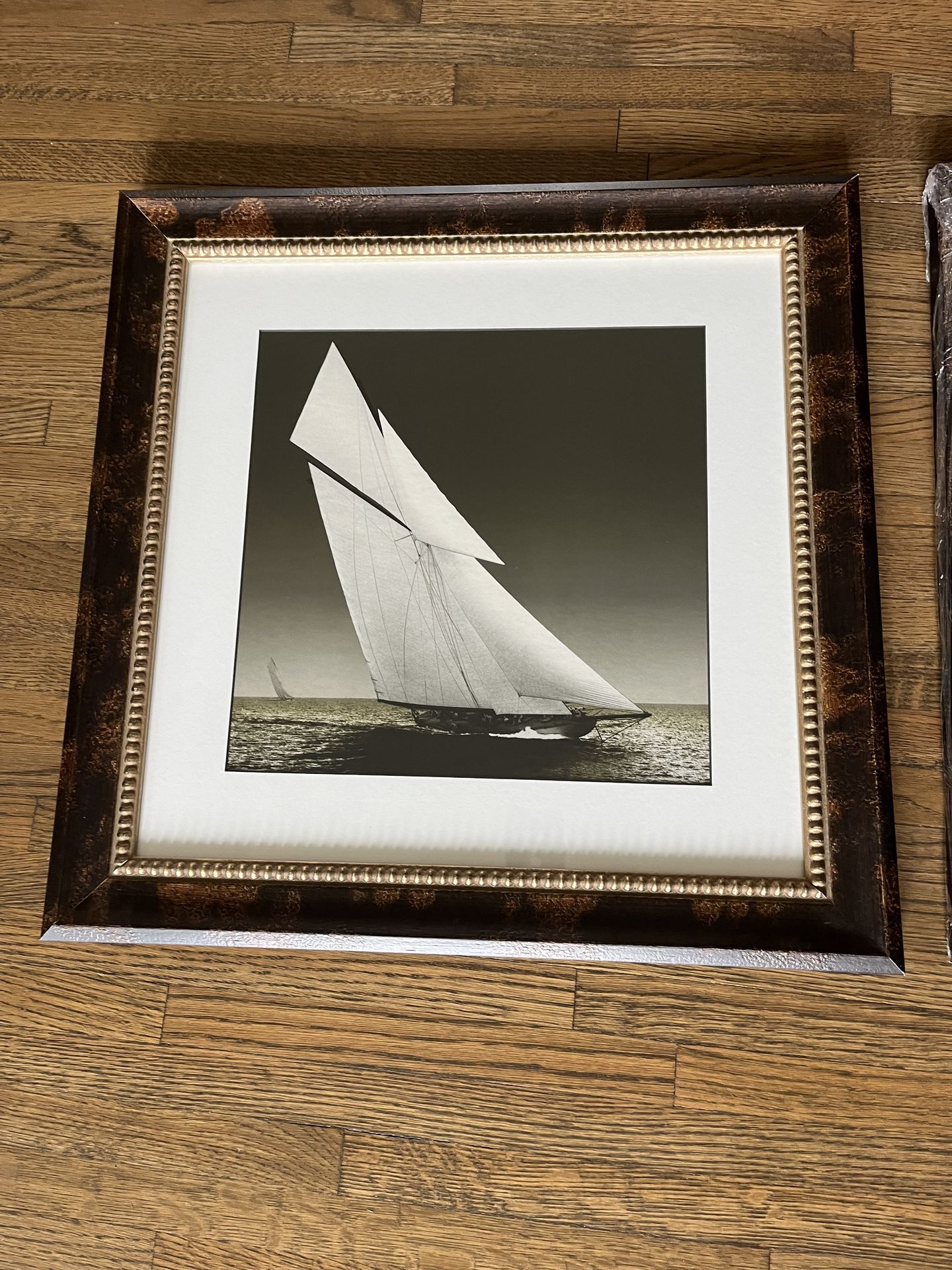 Set 2 Framed Sailboat Photographs / Wall Art - Like New!