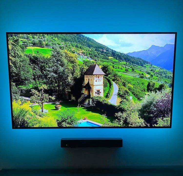 Tv Mounts Floating Shelves An LED Lights