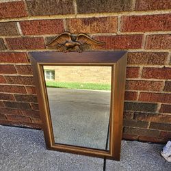 Vintage Wood Frame Federal Style Wall Mirror with Eagle 16.5" x 27½