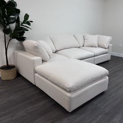 New Beige Sofa Cloud Couch Sectional