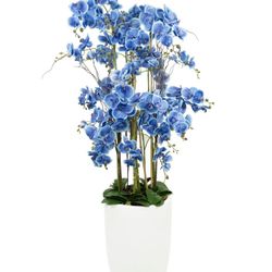 Orchid Round Floor Vase Arrangement Decor