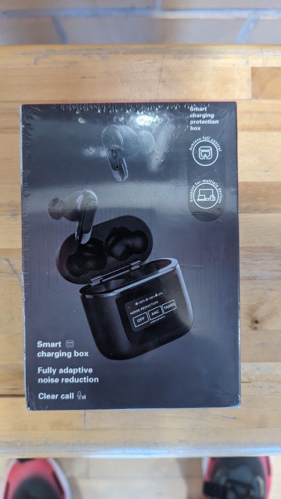 True Wireless Noise Cancelling Earbuds with Touchscreen Silver