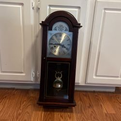 Waltham 31 Day Chime 26" Wall Clock Tempus Fugit Pendulum 