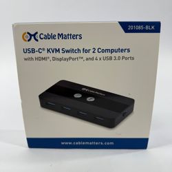 Cable Matters USB-C switch KVM Switch 201085-BLK