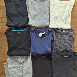 Bundle 9 Long Sleeve Tshirts Undershirts Fitted Women's Sz XS/S
