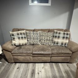 Brown Reclining Sofa And Loveseat