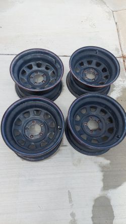 Black steel wheels