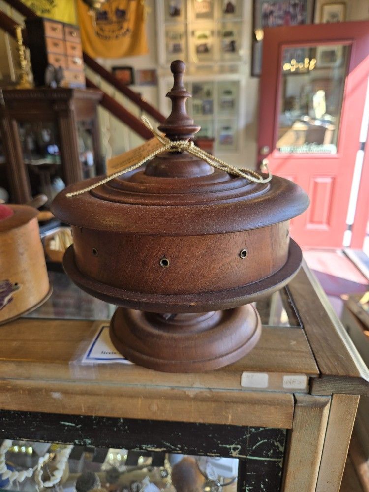 Antique Walnut Rotating Tread Dispenser