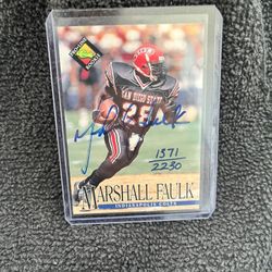 MARSHALL FAULK SAN DIEGO STATE AZTECS AUTOGRAPH 