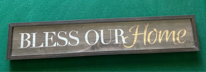 Bless Our Home Wall Sign
