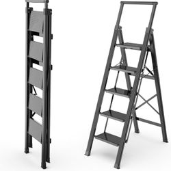Foldable 5 Stepping Light Weight Portable Ladder,Brand New 