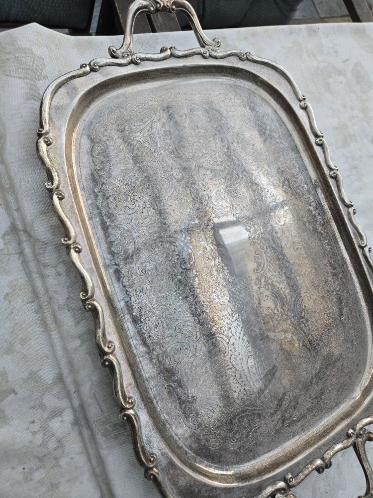 Vintage FB Rogers Silver Co. Electric Serving Tray