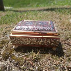 Vintage England Blue Bird Confectionery Harry Vincent Gold Silver Metal Tin Box