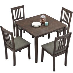 5 Piece Elegant Space Saving Dining Table Set 
