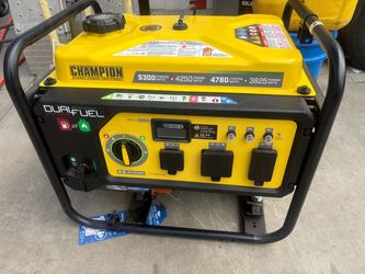5300/4250-Watt Recoil Start Dual Fuel Portable Generator w/ Free 3-Year Warranty for RV and Home