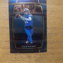 2022 SELECT DRAFT PICKS ZACH WILSON CARD