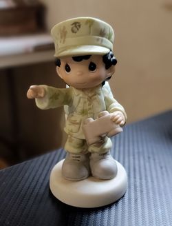 Precious Moments "I'm Proud to Be an American" U.S. Marine Collection Figurine
