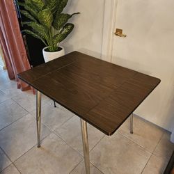 Vintage Wood Venire Folding Dinette Table