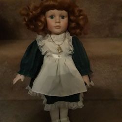 15" Tall Geppeddo Porcelain Doll 