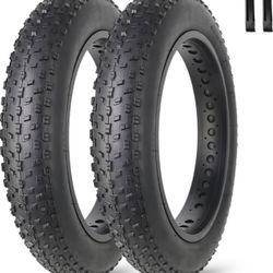 MOHEGIA Fat Tires 20/26 x 4.0 inch.2 Pack Folding Electric Fat Bike Tires,Compatible Wide Mountain Snow Bicycle