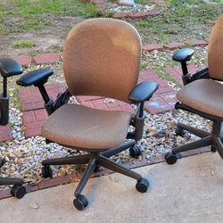 3 Good Condition Rolling Chairs 