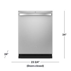 💦 NEW GE - Top Control Built-In Dishwasher with Stainless Steel Tub, 3rd Rack, 46dba - Stainless st