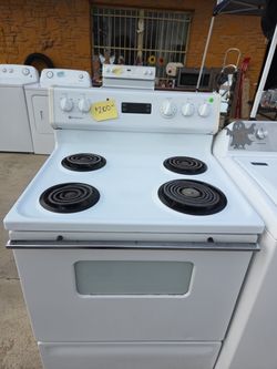 Americana White Electric Coil Range Stove