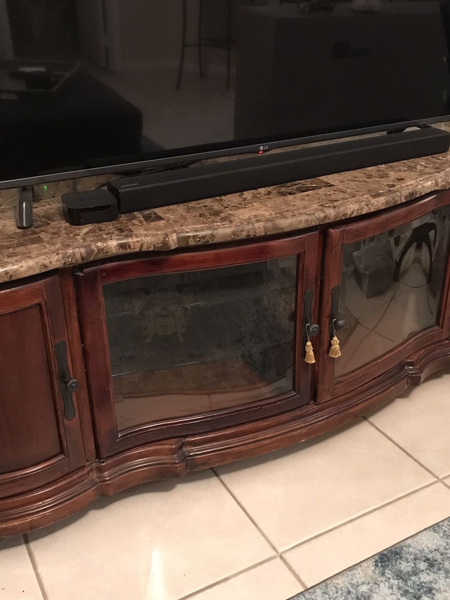 TV STAND MARBLE TOP