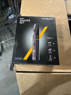 [330]. MAXGROOM Manscape Body Hair Trimmer for Men, Waterproof Pubic, Groin & Ball Shaver, No-Nick Mens Electric Grooming Kit with LED Display, USB Re