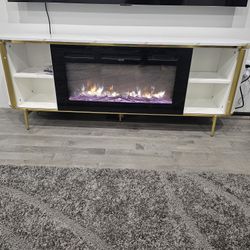 Tv Stand Fireplace Brand New Fully Assembled 
