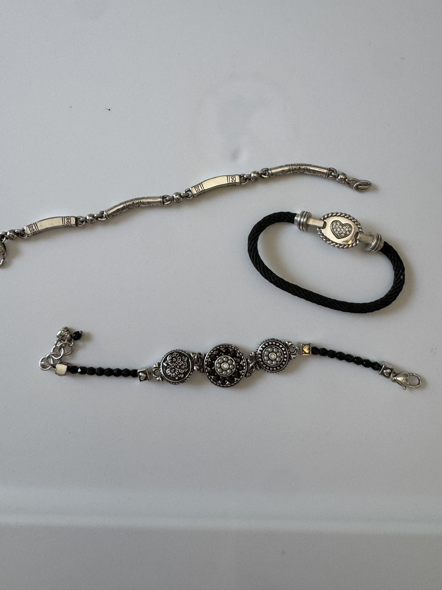 Set Of Four Brighton Silver Bracelets