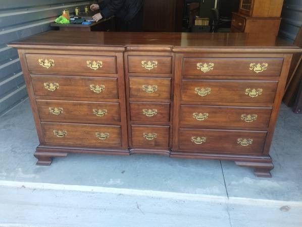 Vintage 1980's Pennsylvania House Solid Cherry Dresser